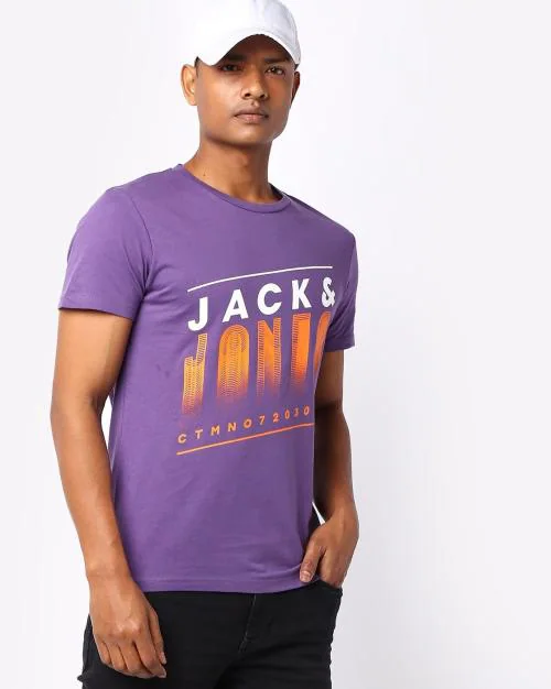 Printed Slim Fit Crew-Neck T-shirt