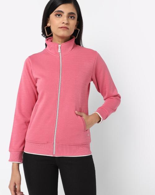 Zip-Front Sweatshirt with Insert Pockets