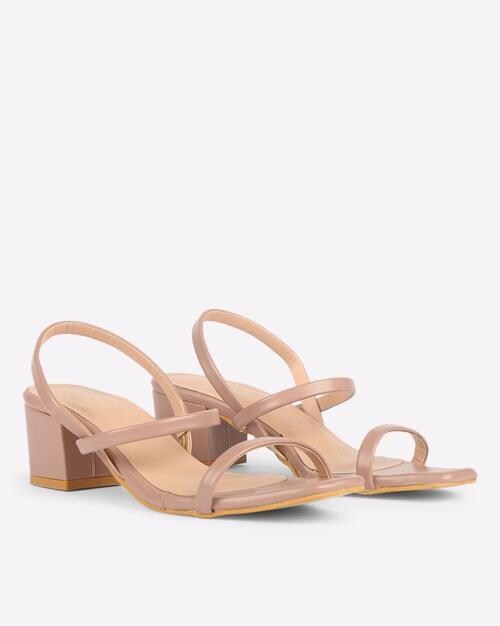 slingback chunky heels