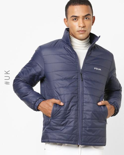 Quilted Zip-Front Jacket with Insert Pockets
