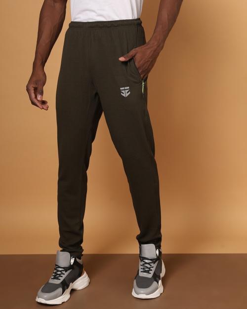 Buy Men Slim Fit Track Pants with Placement Print Online at Best Prices