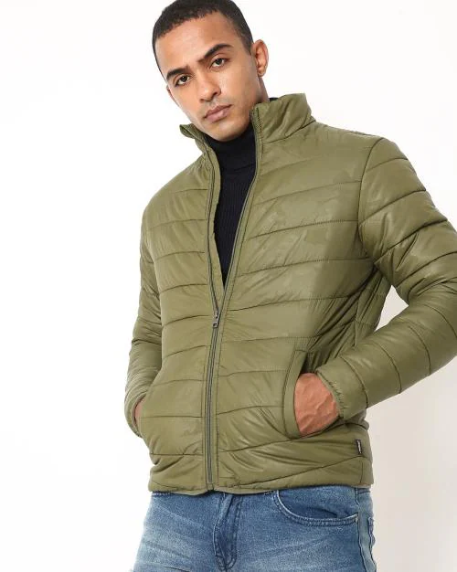 Quilted Puffer Jacket with Insert Pockets - JioMart