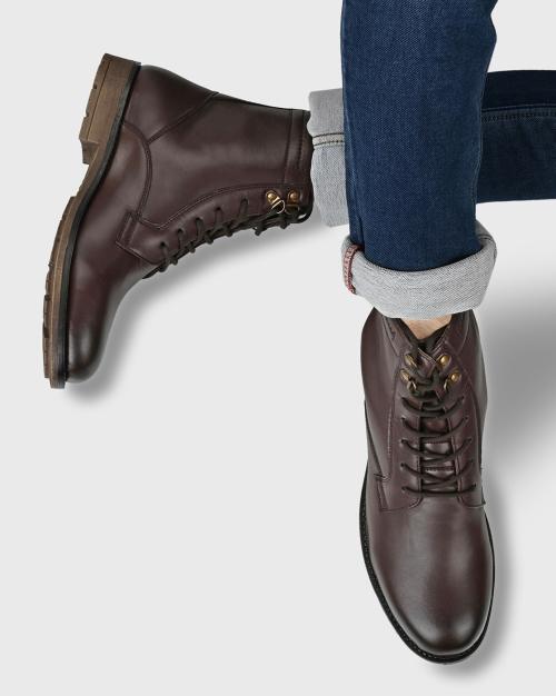 High-Top Lace-Up Combat Boots