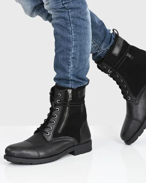 Ankle-Length Boots with Zipper