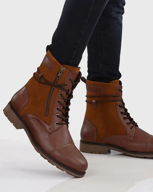 Ankle-Length Boots with Zipper