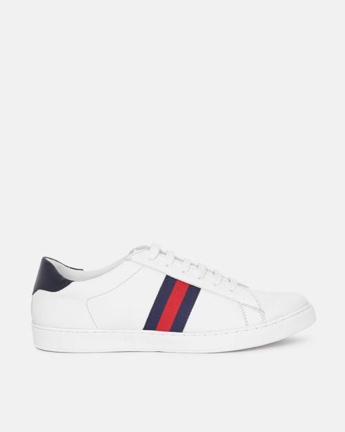 Lace-Up Sneakers with Stripes