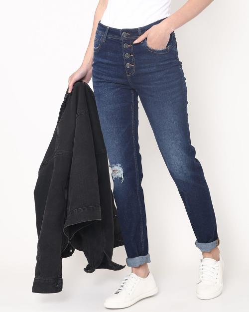 Women Distressed Skinny Fit Jeans