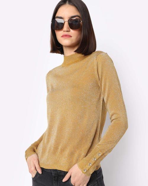 Textured Turtle-Neck Sweater