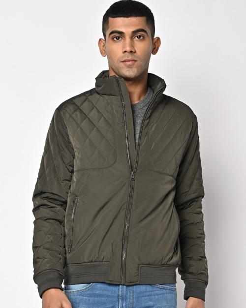 Zip-Front Bomber Jacket