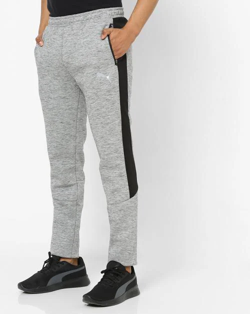 Men Evostripe Slim Fit Heathered Track Pants