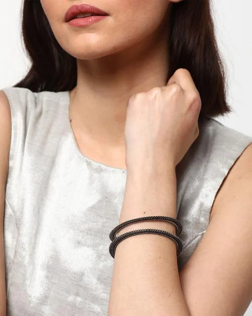 Set Of 2 Oxidized Bangles - TR-KM-146