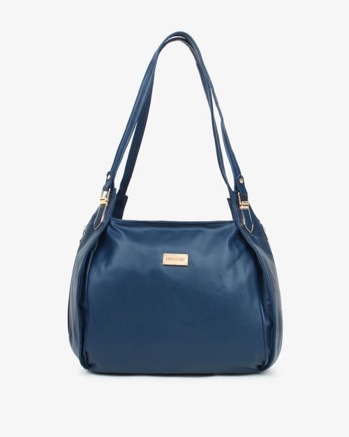 Shoulder Bag with Metal Logo