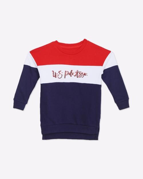 Colourblock Round-Neck Sweatshirt