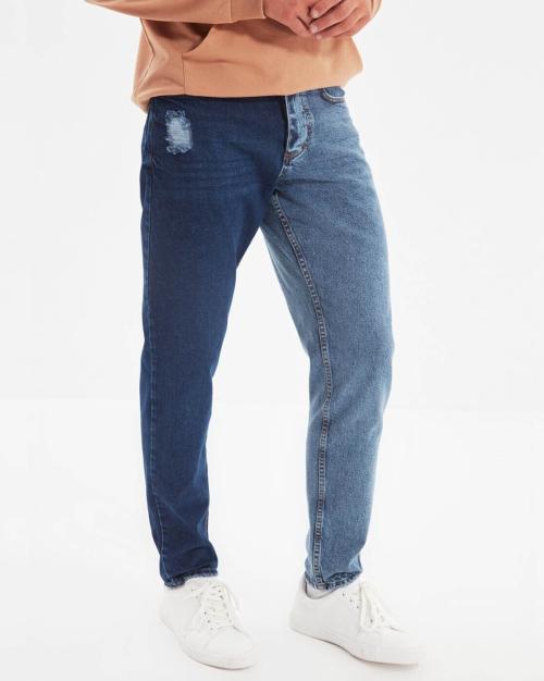 Men Straight Fit Distressed Jeans