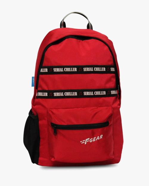 Backpack with Typographic Print Taping