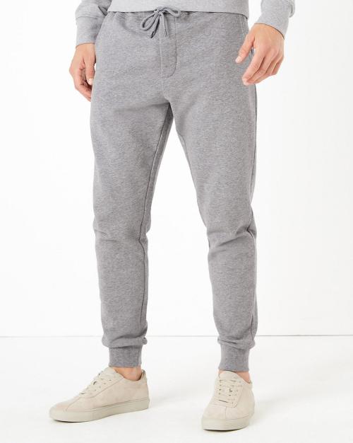 Heathered Cuffed Cotton Joggers
