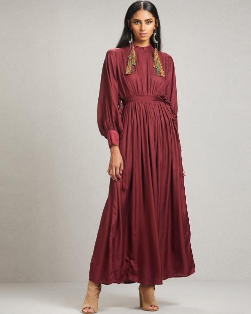 Flared Kurta with Bishop Sleeves