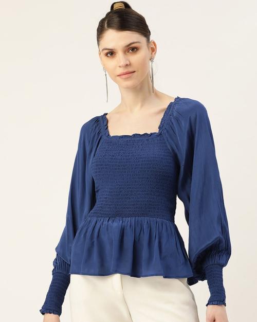 Off Shoulder Puff Sleeves Top