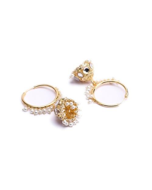 Beaded Kundan Jhumkas