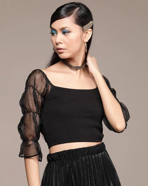 Square-Neck Crop Top