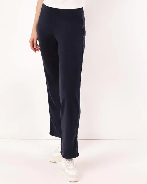 High-Rise Flat-Front Trousers