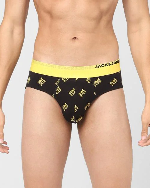 Typographic Print Cotton Briefs