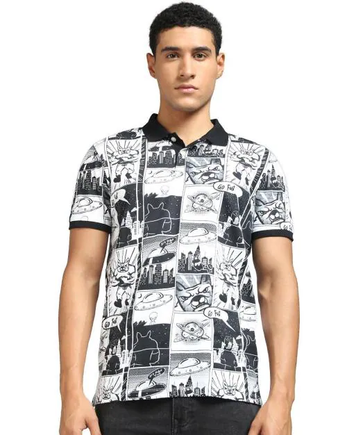 Cartoon Print Regular Fit T-shirt