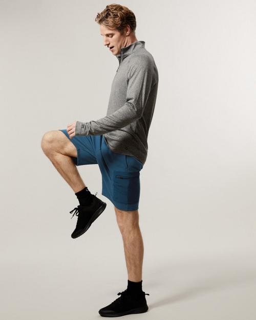 Mid Rise Shorts with Flat Front 