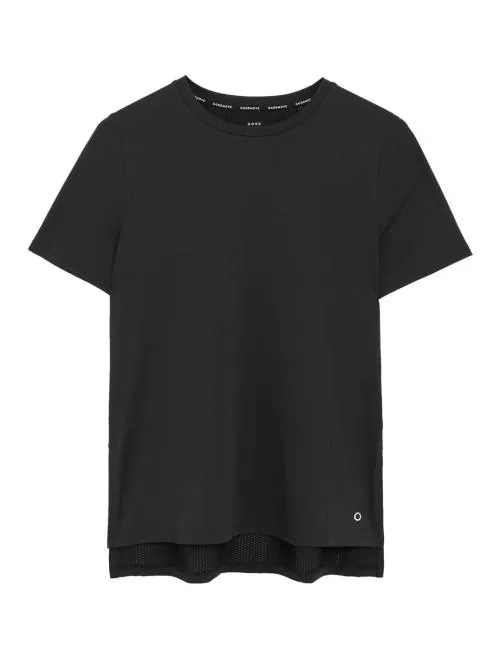 Scoop Neck Mesh Back T-Shirt