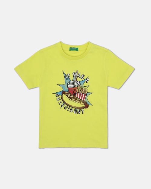 Graphic Print Round-Neck T-shirt