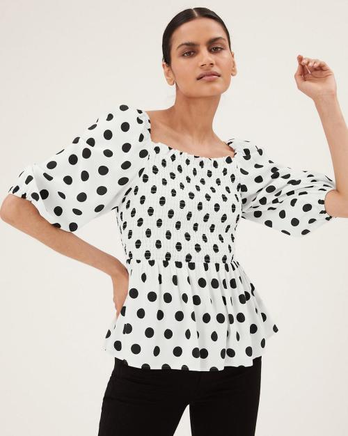 Polka-Dot Pattern Top