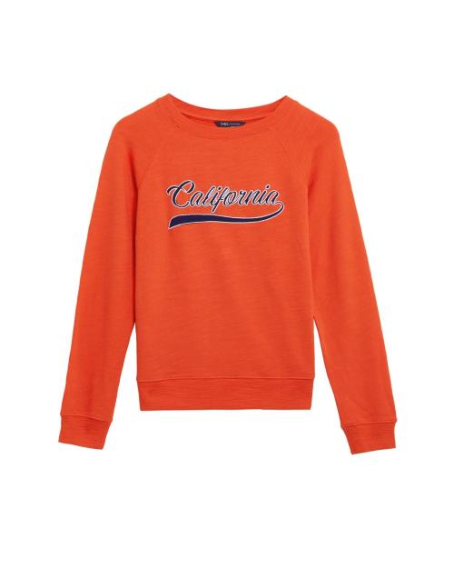 Pure Cotton Slogan Long-Sleeve Sweatshirt