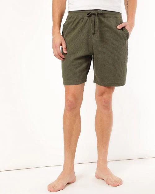 Knit Shorts with Drawstring Waist