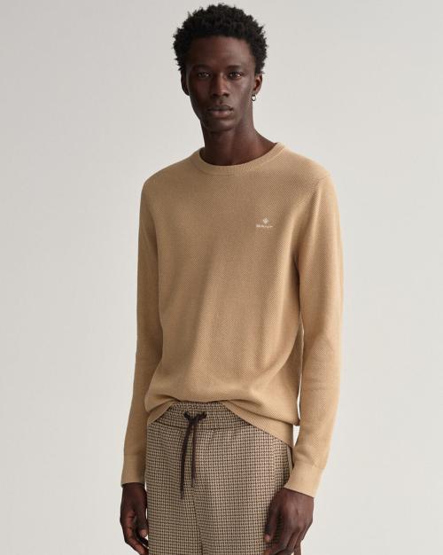 Brand Print Pullover Sweater