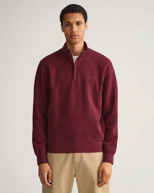Sweatshirt with Ribbed Hemline