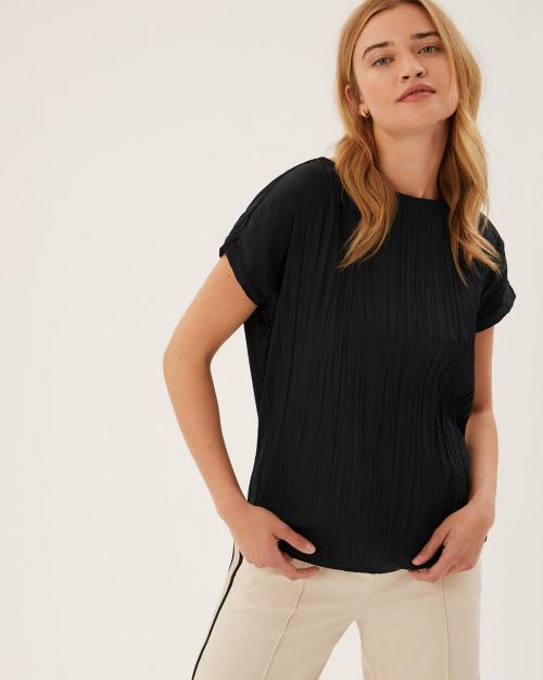 Relaxed Fit Boat-Neck Top