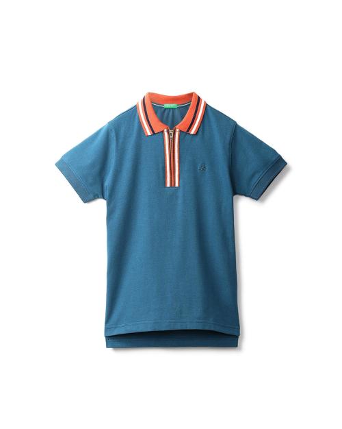 Polo T-Shirt with Ribbed Hem