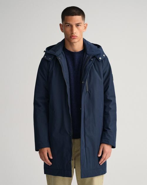 Long Puffer Jacket with Hood