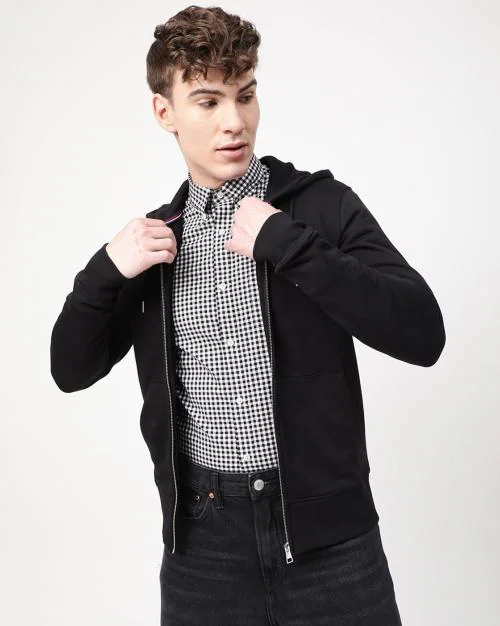 Zip Front Hooded Sweatshirt