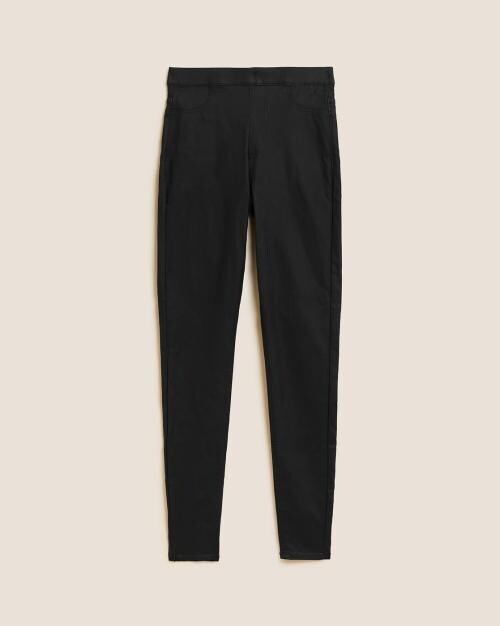 Coated High-Waisted Jeggings