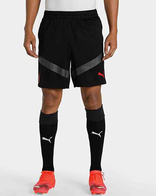 Puma Men Black Polyester A. C. Milan Football Training Shorts