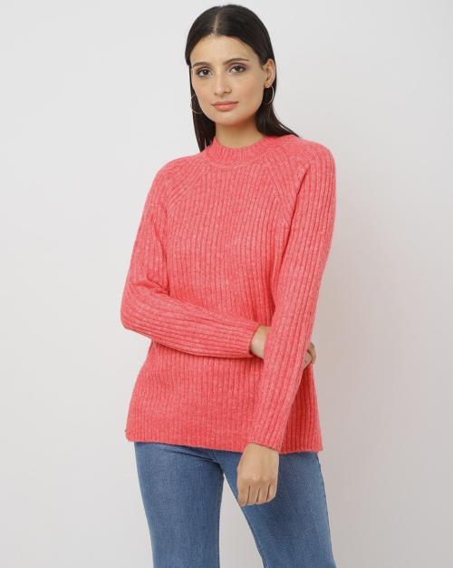 Recycled Blend Ribbed Relaxed Fit Jumper