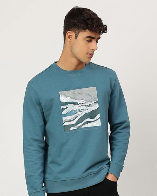 Graphic Print Crew-Neck Sweatshirt