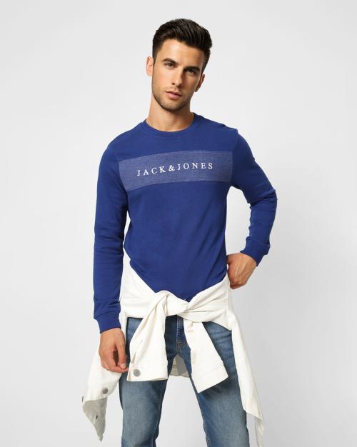 Brand Print Ribbed Hema Sweatshirt