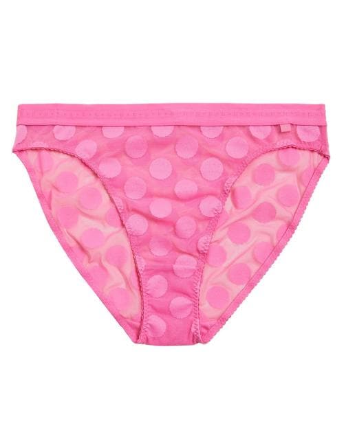 Kira Spot Mesh High Leg Panty