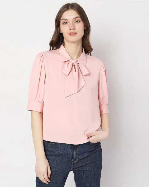 Top with Neck Tie-Up