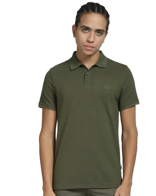 Slim Fit Logo Print Polo T-Shirt