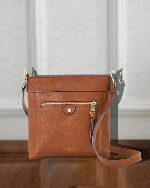 Logo-Embossed Sling Bag