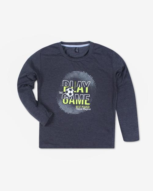 Typographic Print Crew-Neck T-shirt