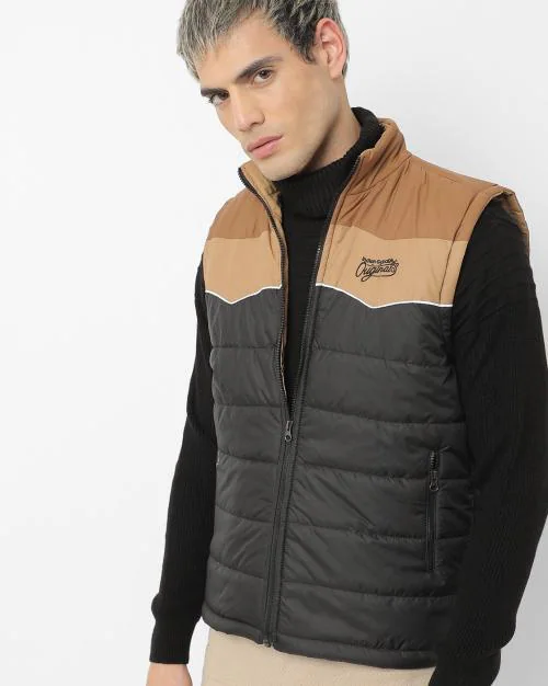 Quilted Jacket with Zipper Pockets
